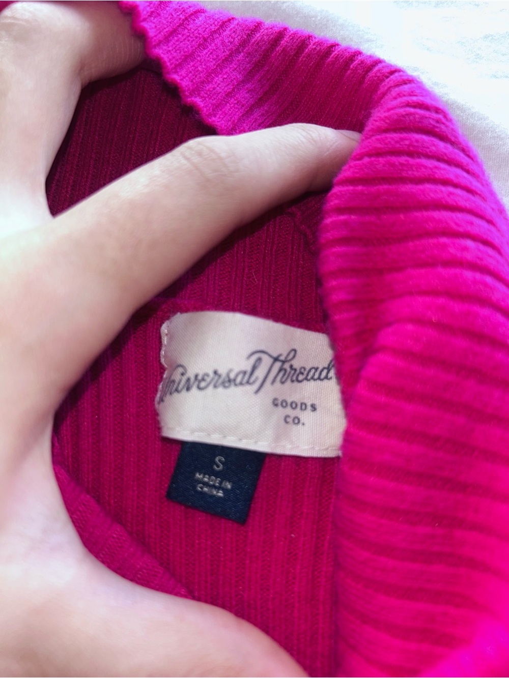 Universal Thread Ribbed Turtleneck Sweater - Fuchsia - Picture 5 of 5